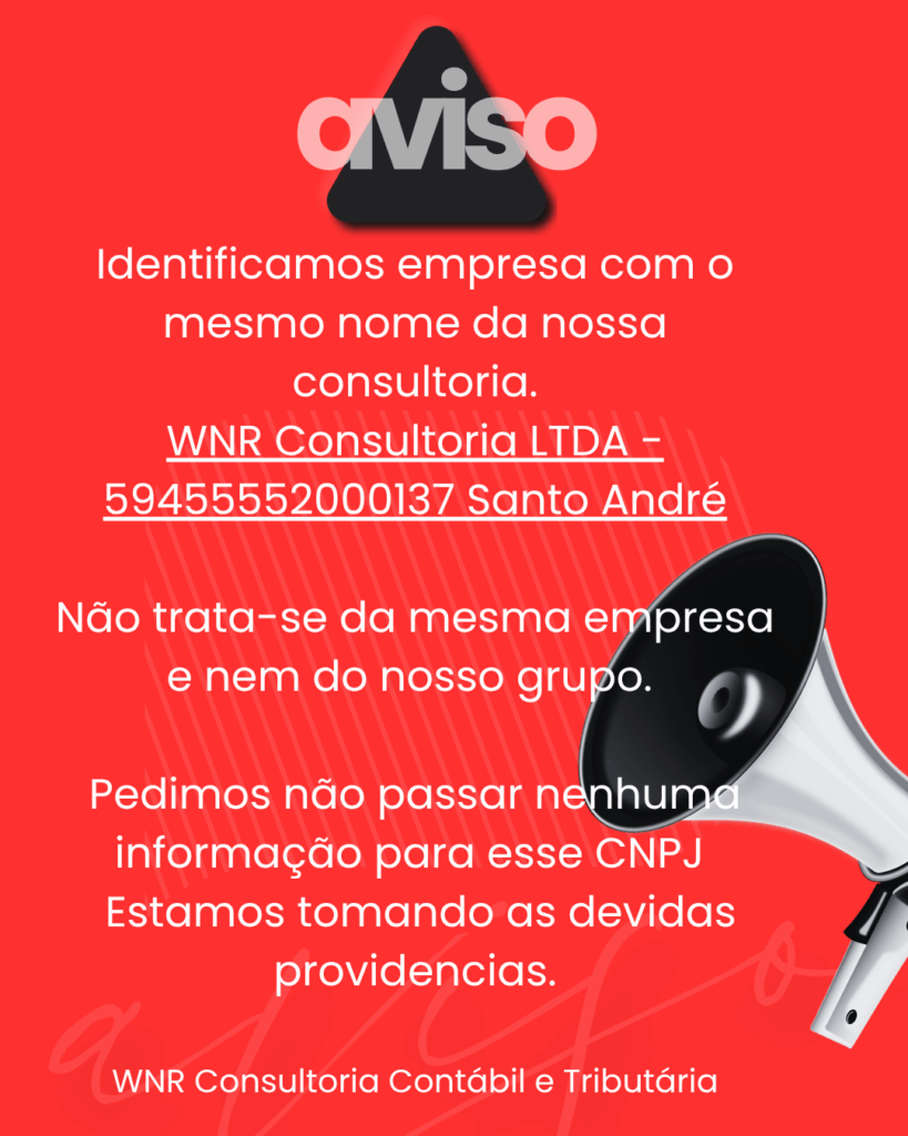 Post Instagram Aviso Clientes Moderno Em Branco E Preto - Contabilidade na Vila Prudente | WNR Consultoria Contábil